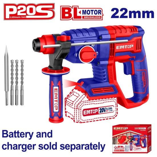 ROTO MARTILLO INALAMBRICO 7/8 "20V - SIN BATERIA ELRH20208