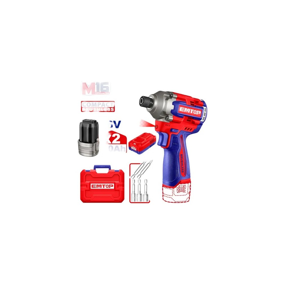 EMTOP ATORNILLADOR DE IMPACTO 16V ULCIRL16178