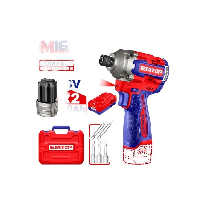EMTOP ATORNILLADOR DE IMPACTO 16V ULCIRL16178