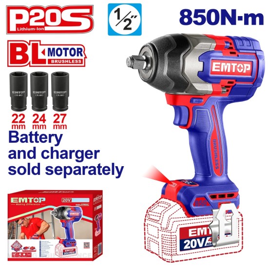LLAVE DE IMPACTO INALÁMBRICA  ECIWL20851