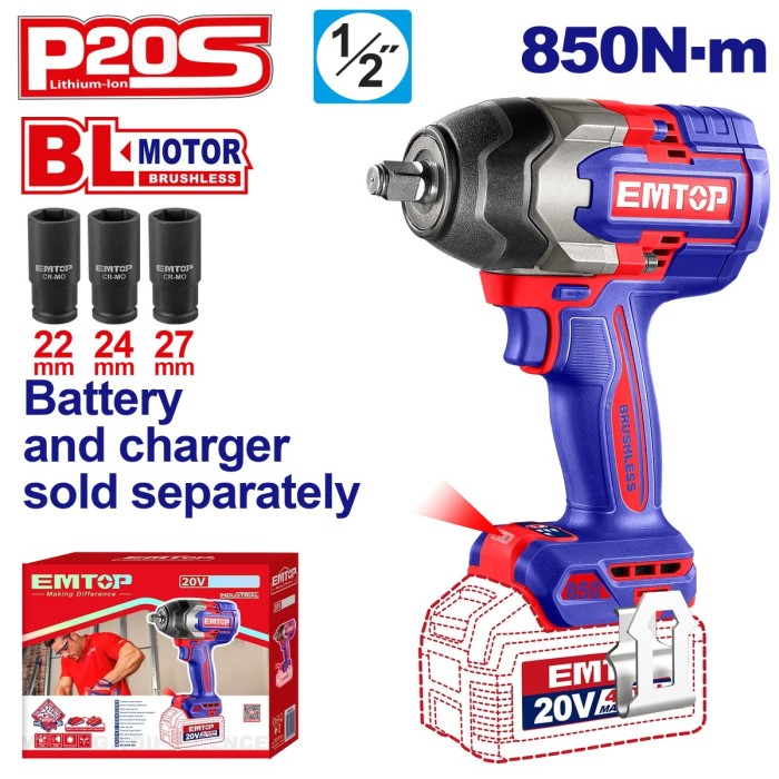 LLAVE DE IMPACTO INALÁMBRICA  ECIWL20851