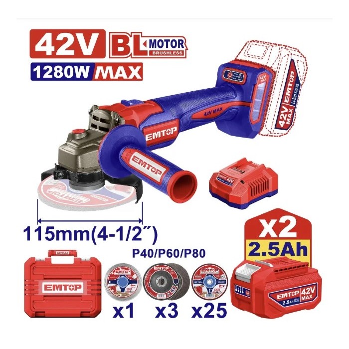 PULIDORA INDUSTRIAL INALÁMBRICA 42V MOTOR ULAG4128112