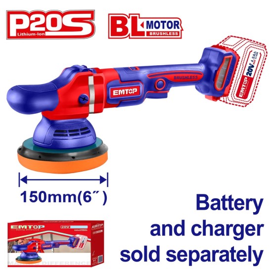 POLICHADORA INALAMBRICA 20V - 6"  SIN BATERIA ELAP2015