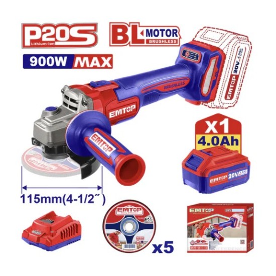 PULIDORA ANGULAR INALAMBRICA 900W 20V ULAG261521