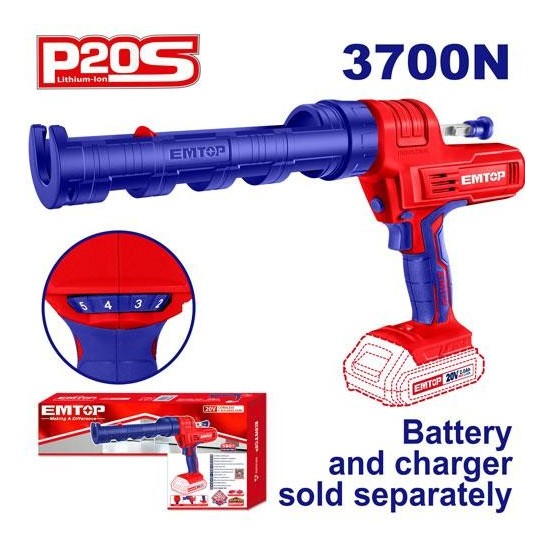 PISTOLA DE CALAFATEO INALÁMBRICA 20V - 3700N   ELCG2001