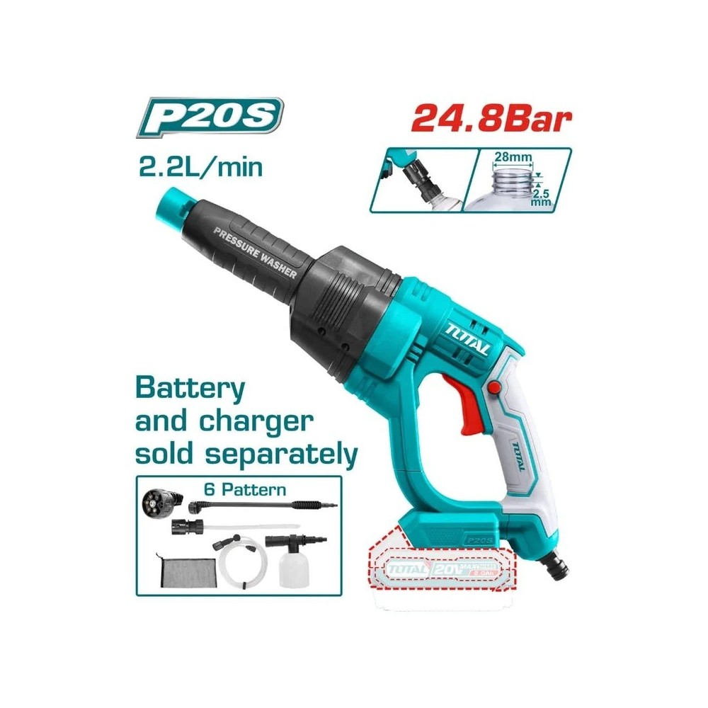 HIDROLAVADORA 20V (NO INCLUYE BATERIA NI CARGADOR) (TOTAL)